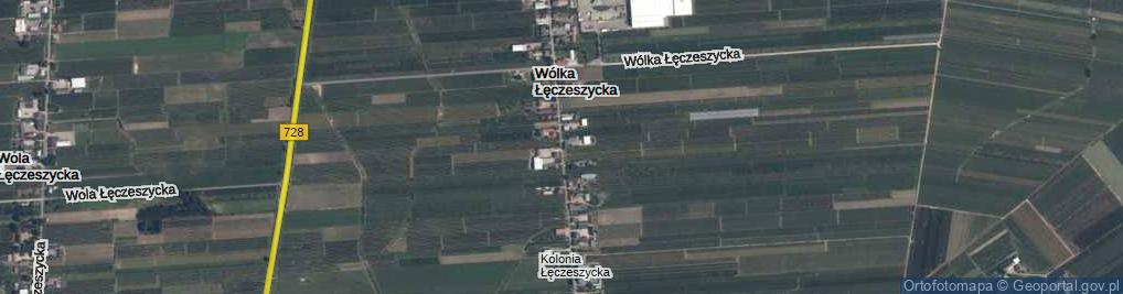 Zdjęcie satelitarne Wólka Łęczeszycka ul.